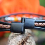 HSLA3039 | Men’s memorial leather bracelet