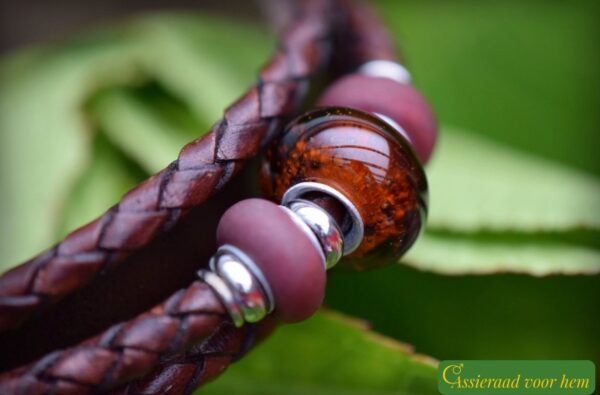 HSLA3035 | Men’s memorial leather bracelet - Image 5