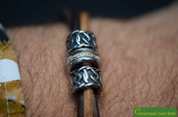 HSLA3032 | Men’s memorial leather bracelet - Image 5