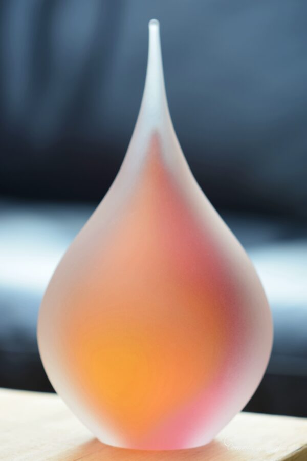 GU2017 | Medium urn of pink and yellow glass personalized - Image 2