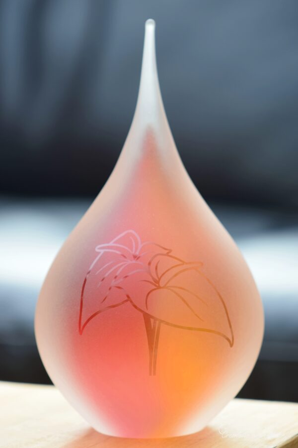 GU2017 | Medium urn of pink and yellow glass personalized - Image 3