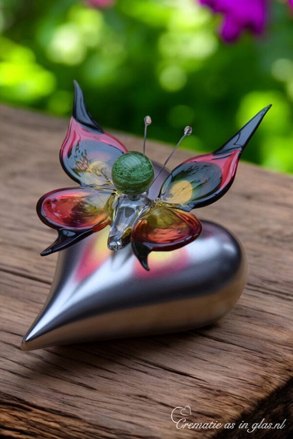 Glass butterfly in green
