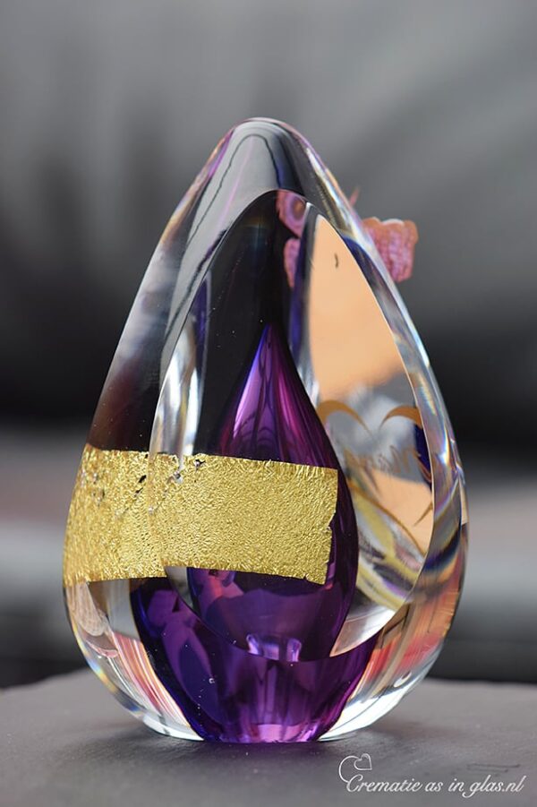 DGU1005 | Design Urn  glass Gold - Image 3