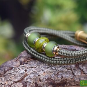 ashes embedded in the center bead.