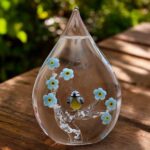 Glass urn large model with transparent stem