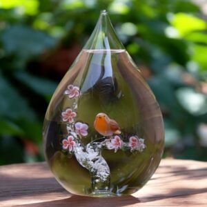 Glass urn large model with transparent stem
