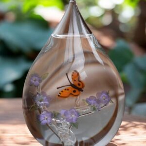 Glass urn large model with transparent stem