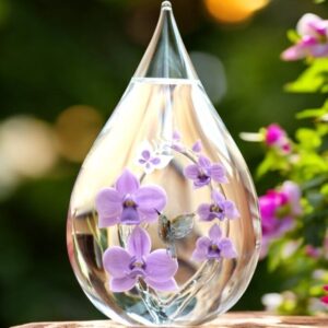 Glass urn large model with elegant arch