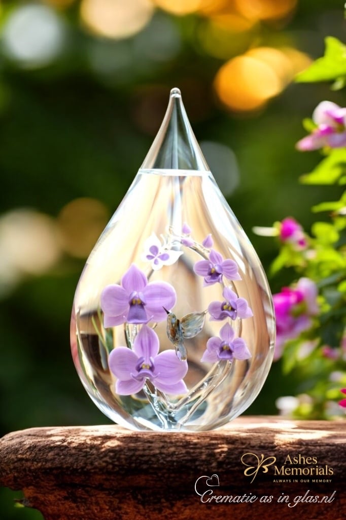 Glass urn large model with elegant arch