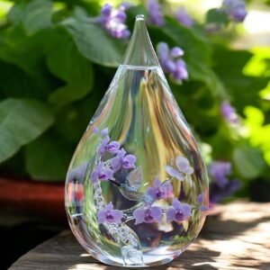 Glass urn large model with transparent stem and branches