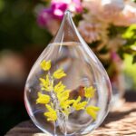 Glass urn large model with transparent stem