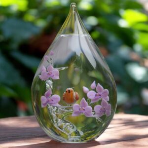Glass urn large model with transparent stem