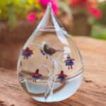 Glass urn large model with transparent stem