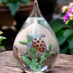 Glass urn large model with underwater world