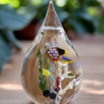 Glass urn large model with underwater world