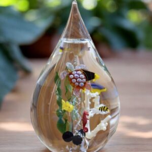 Glass urn large model with underwater world