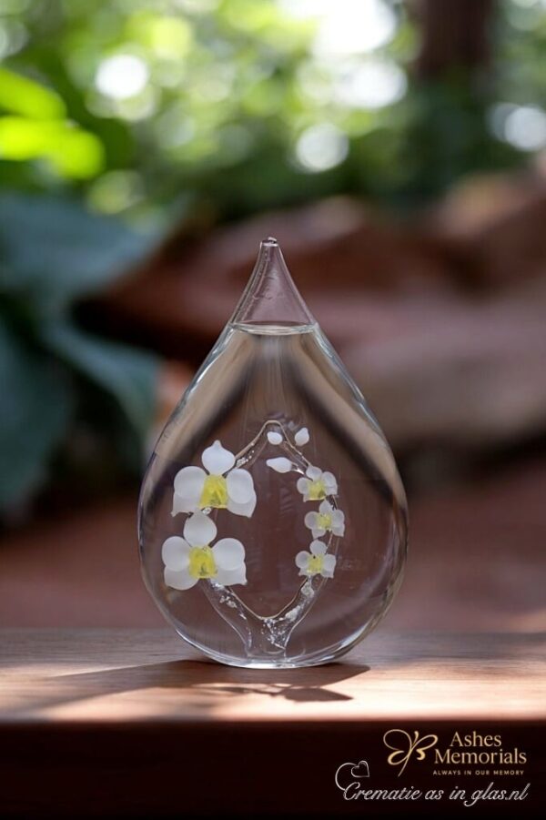 Glass urn large model with two transparent arches