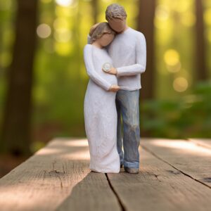 Willow Tree figurine Home with glass mini urn for ashes or hair